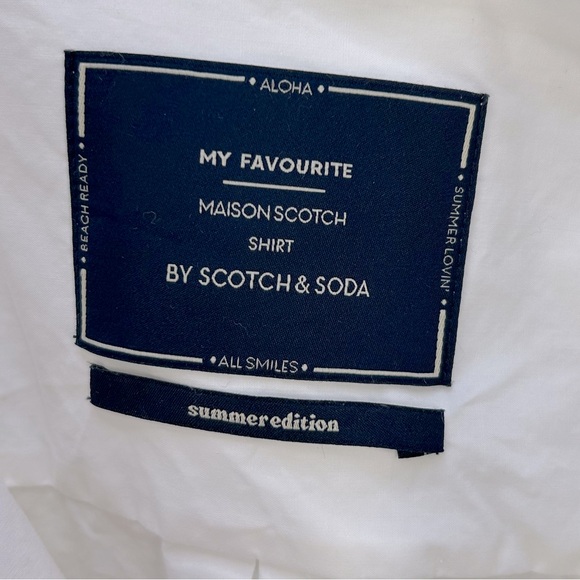 Scotch & Soda Cotton Poplin Balloon Sleeve Oversized Button Down Shirt - Picture 12 of 14